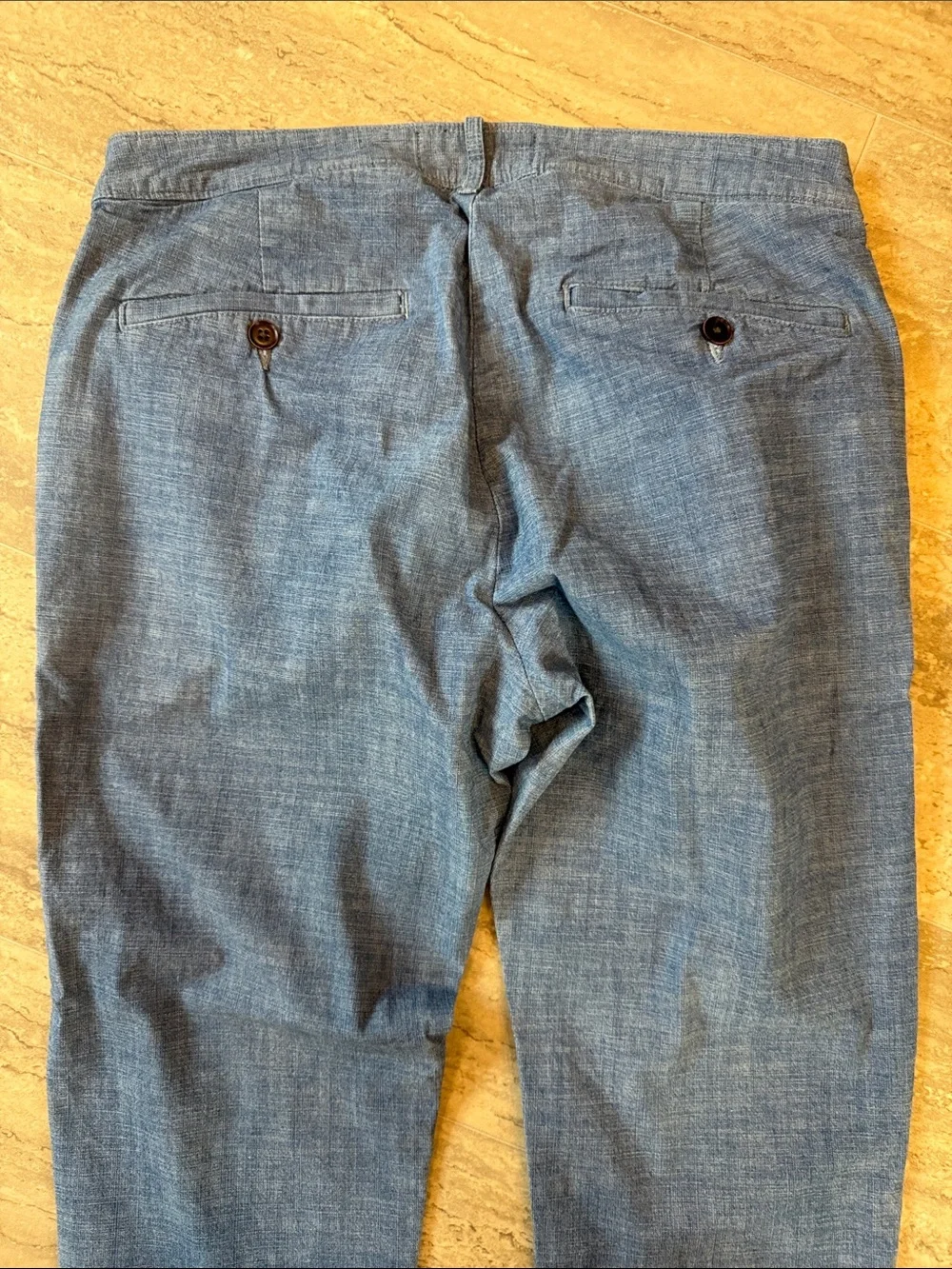 Abercrombie & Fitch Light Blue Slim Chambray Pants size 31 x 32